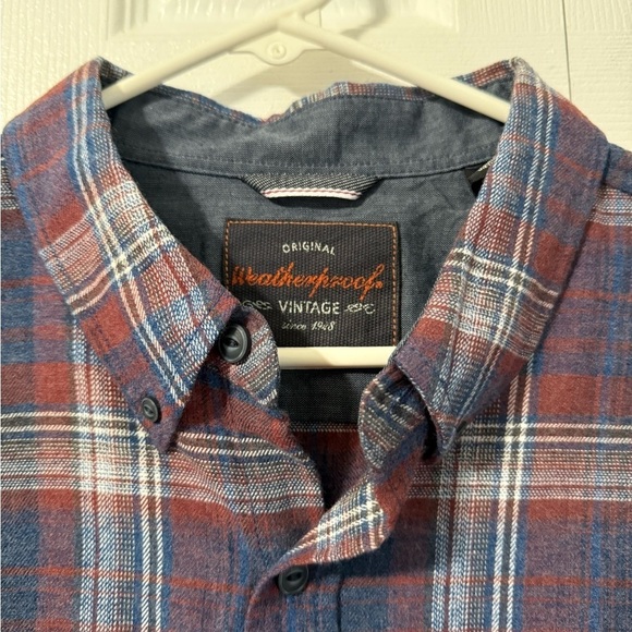 Weatherproof Vintage Men's Cotton blend Long Sleeve Flannel Plaid Shirt Size XXL - Picture 9 of 10
